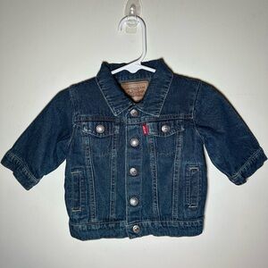 Levi's Baby Jean Jacket - Denim Trucker Style, Size 0-6M w/ Red Tab